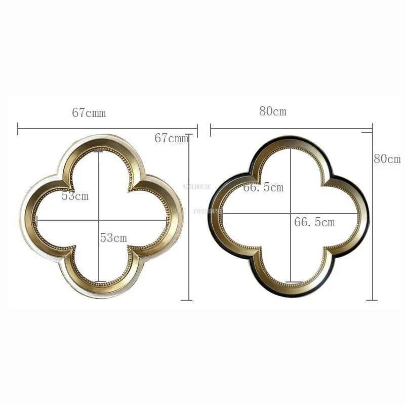 American Retro Bathroom Decorative Mirrors Modern Home Decoration Chinese Clover Wall Hanging Art Mirrors Dressing Table Mirrors