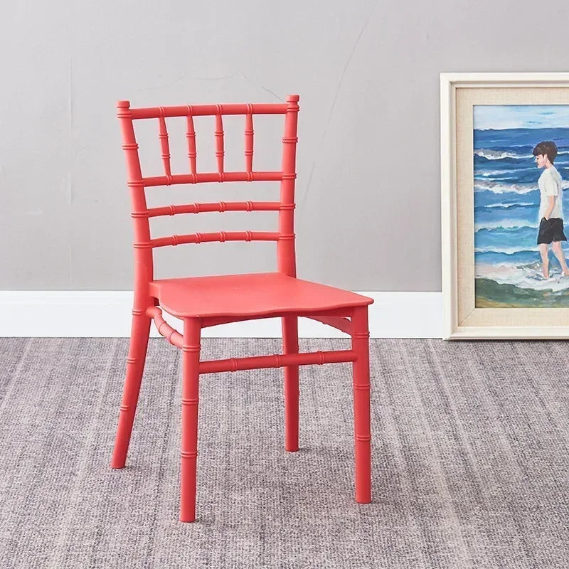 5 Pieces Lightweight Children's Furniture Plastic Chiavari Chairs Suitable for Living Rooms Restaurants Schools Parties Camping