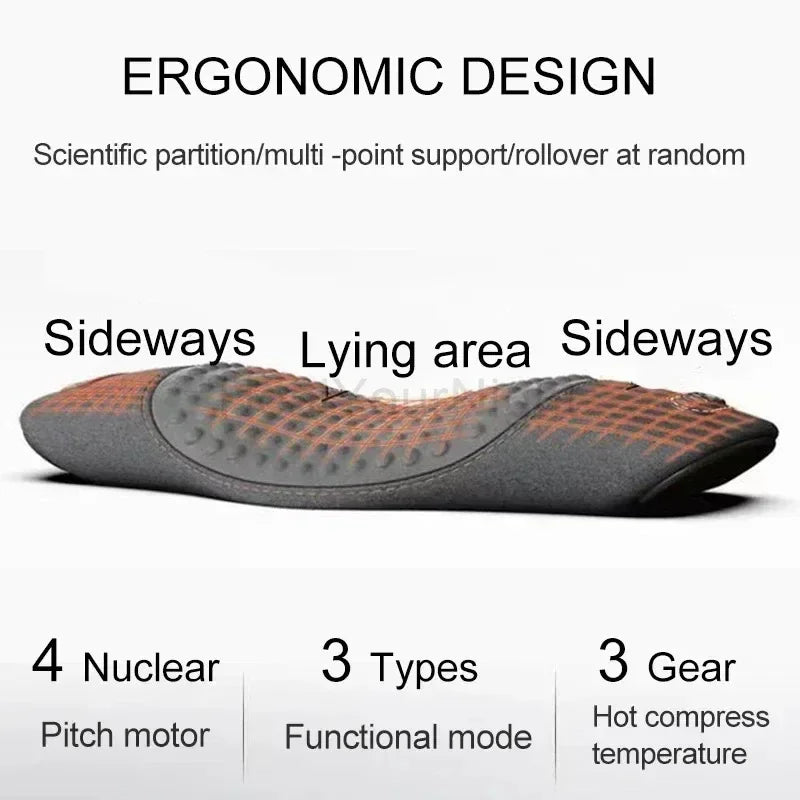 Soothe Waist Pillow Back Massage Protection Pad Massage Lying Flat Waist Relief Waist Support Heating Vibrating Back Massager