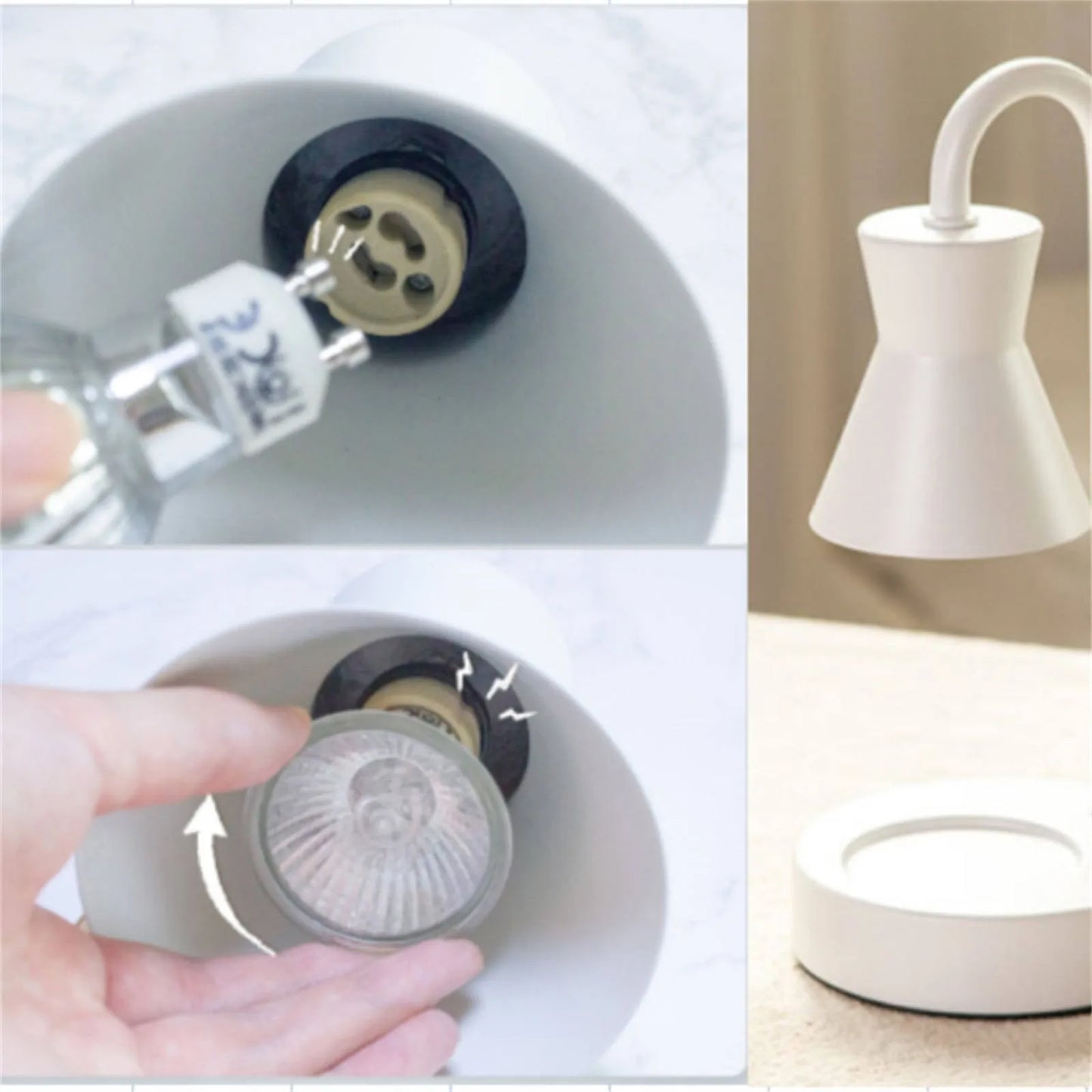 Candle Lamp For Jar Scented Candle Wax Warmers Lamp Flameless Top Down Candles Melter Scented Wax Warmers Bulb For Home Decor