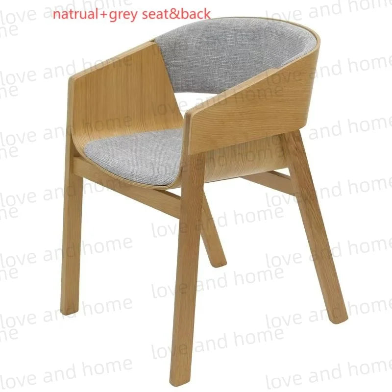 Nordic Oak Solid Wood Plywood Dining Curved Merano Backrest Armchair Chair Leisure Lounge Chair Denmark