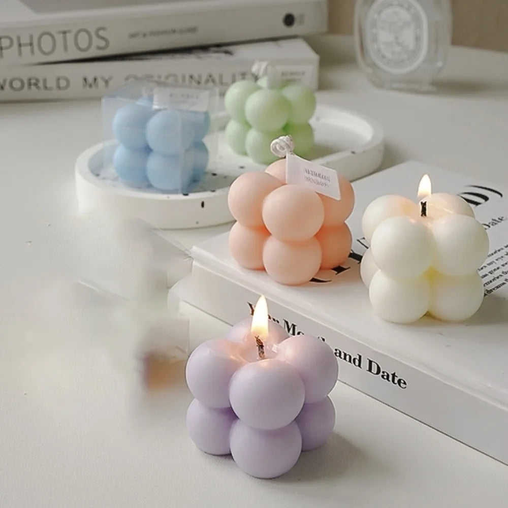 1pc Mini Magic Cube Aromatherapy Candle For Home Decor Creative Gifts For Valentine's Day, Anniversaries, Mother's Day, Wedding