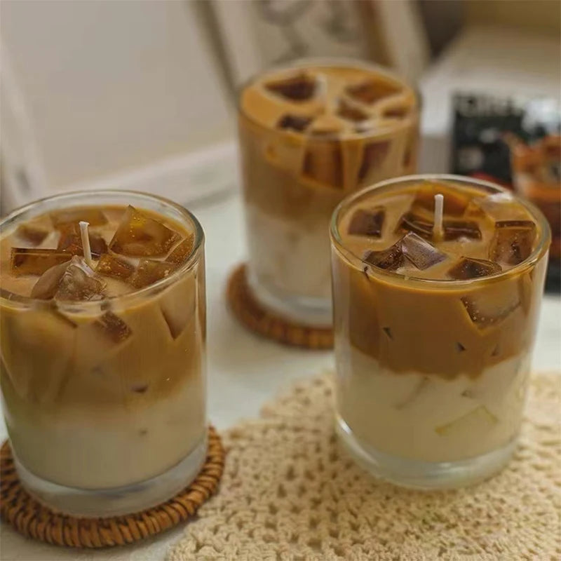 Iced Latte Coffee Aromatherapy Candle Gift Box Home Bedroom Decoration Girls Light Fragrance Birthday Gift Fragrance Souvenir