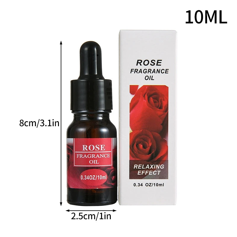 10ml Essential Oils Fragrance Lavender Lemon Jasmine Rose Sandalwood Diffuser Humidifier Scent Making Scented Candles Massage