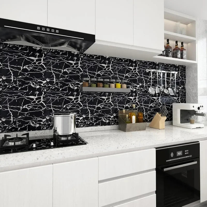 Background Decoration Glossy Anti-marble Texture Wall Stickers Moisture-proof Waterproof Self-adhesive Stickers PVC Foam Decals