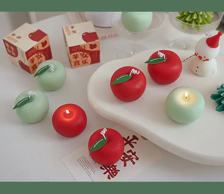 Apple Candle Aromatherapy Gift Box Candle Styling Gift for Teachers Candle Blessings Creative Photography Props Decoration