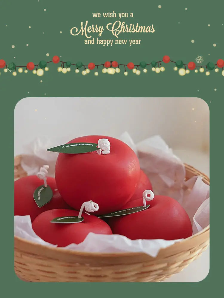Apple Candle Aromatherapy Gift Box Candle Styling Gift for Teachers Candle Blessings Creative Photography Props Decoration