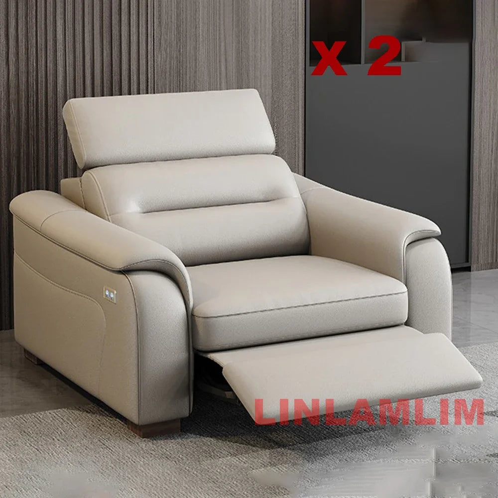 MINGDIBAO Multifunctional Convertible Sofa Bed With Eletric Recliner, Folding Sofa Cama With Power Reclining Seats & Storage Box