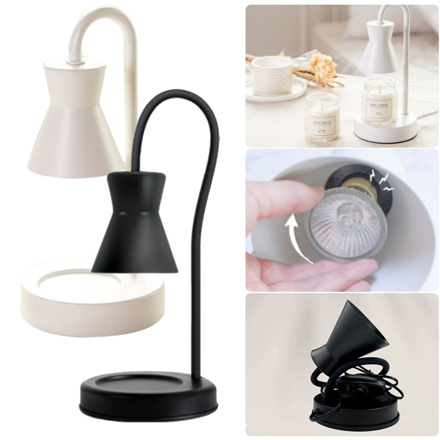 Candle Lamp For Jar Scented Candle Wax Warmers Lamp Flameless Top Down Candles Melter Scented Wax Warmers Bulb For Home Decor