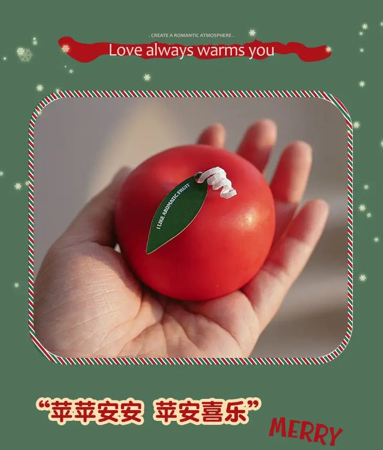 Apple Candle Aromatherapy Gift Box Candle Styling Gift for Teachers Candle Blessings Creative Photography Props Decoration