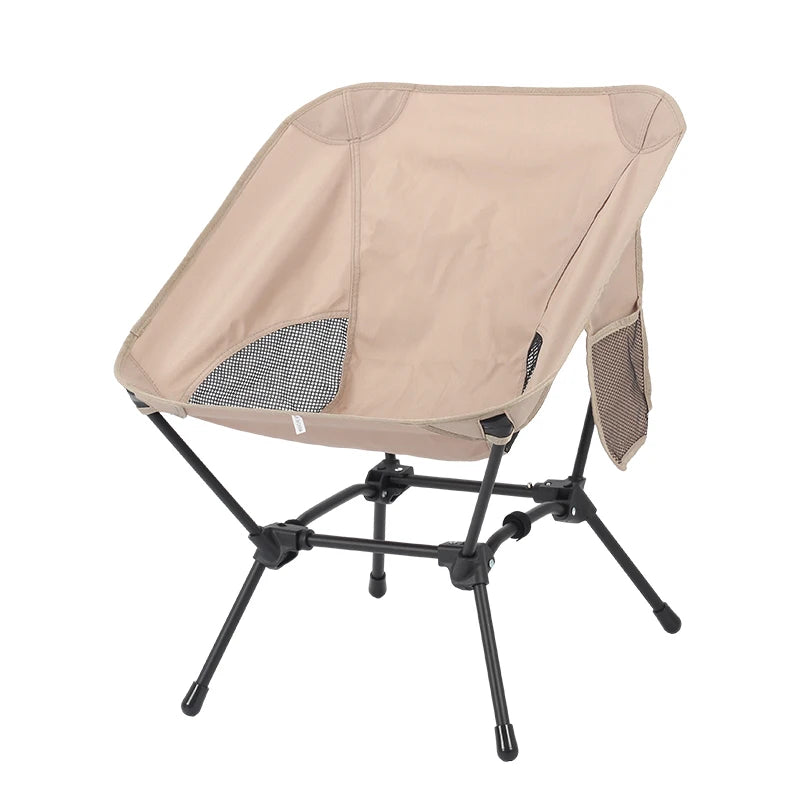 Square Structure Beach Fishing Stool, Convenient Four-Corner Camping Folding Chair, Lightweight Iron Tube Moon Chair