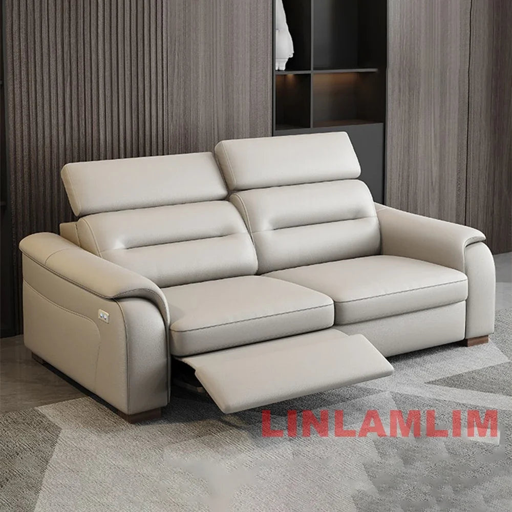 MINGDIBAO Multifunctional Convertible Sofa Bed With Eletric Recliner, Folding Sofa Cama With Power Reclining Seats & Storage Box
