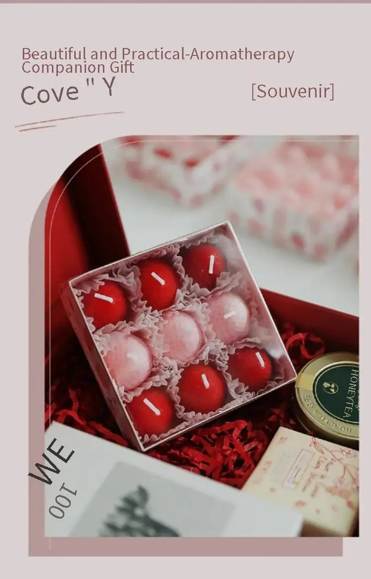 Strawberry Aromatherapy Candle with Hand Gift Gift Box Gift Birthday Gift Handmade Small Wax Candle Candles Home Decoration