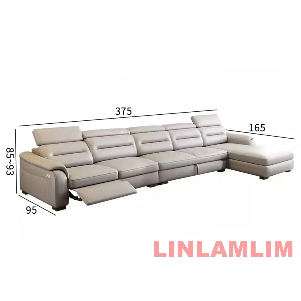 MINGDIBAO Multifunctional Convertible Sofa Bed With Eletric Recliner, Folding Sofa Cama With Power Reclining Seats & Storage Box