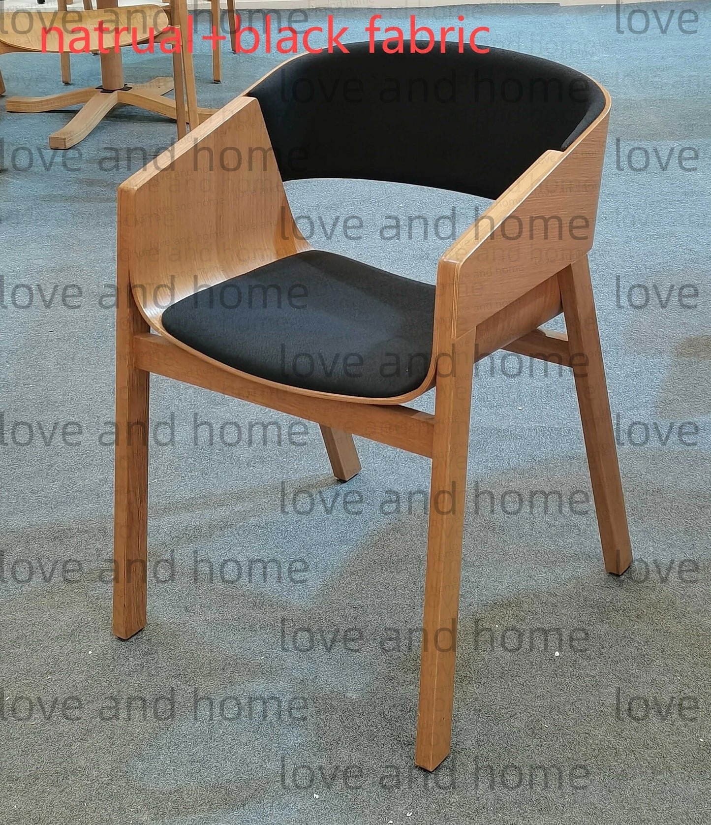 Nordic Oak Solid Wood Plywood Dining Curved Merano Backrest Armchair Chair Leisure Lounge Chair Denmark