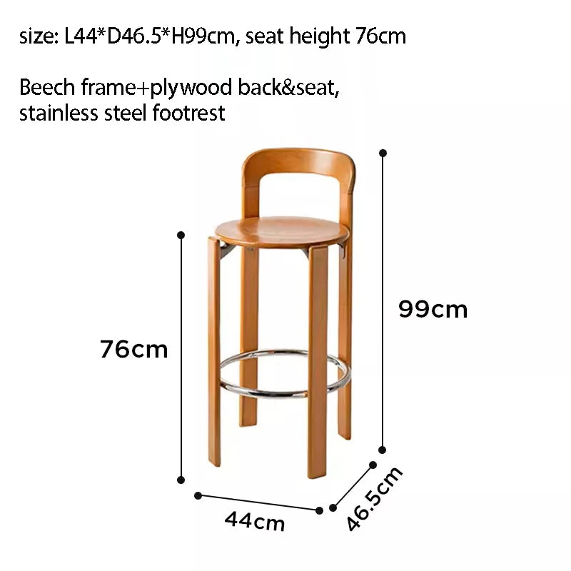 Nordic Beech Solid Wood Plywood Dining Stackable Vintage Curved Rey Backrest Swiss Chair