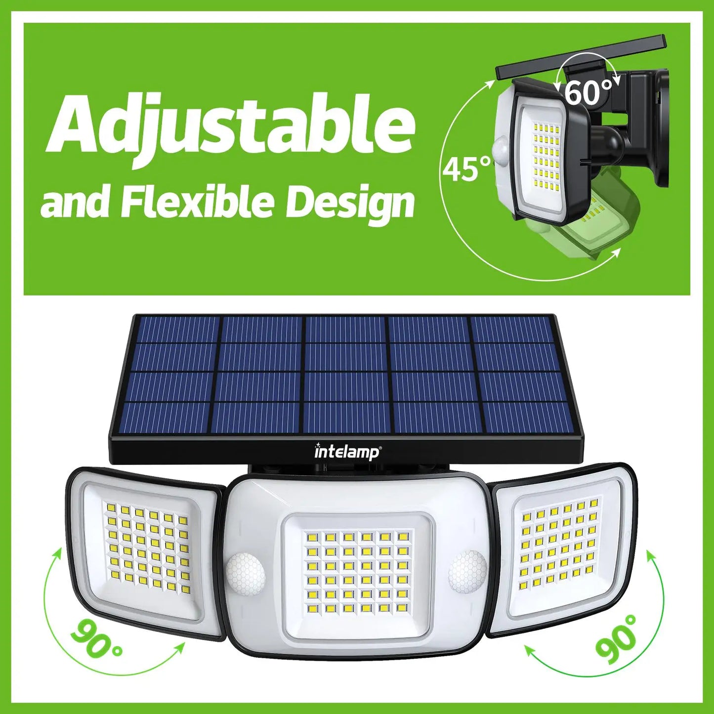 Solar Lights Outdoor with 3 Modes Motion Sensor Super Bright Wall Lamp IP65 Waterproof Street Light for Garden Yard Path Garage
