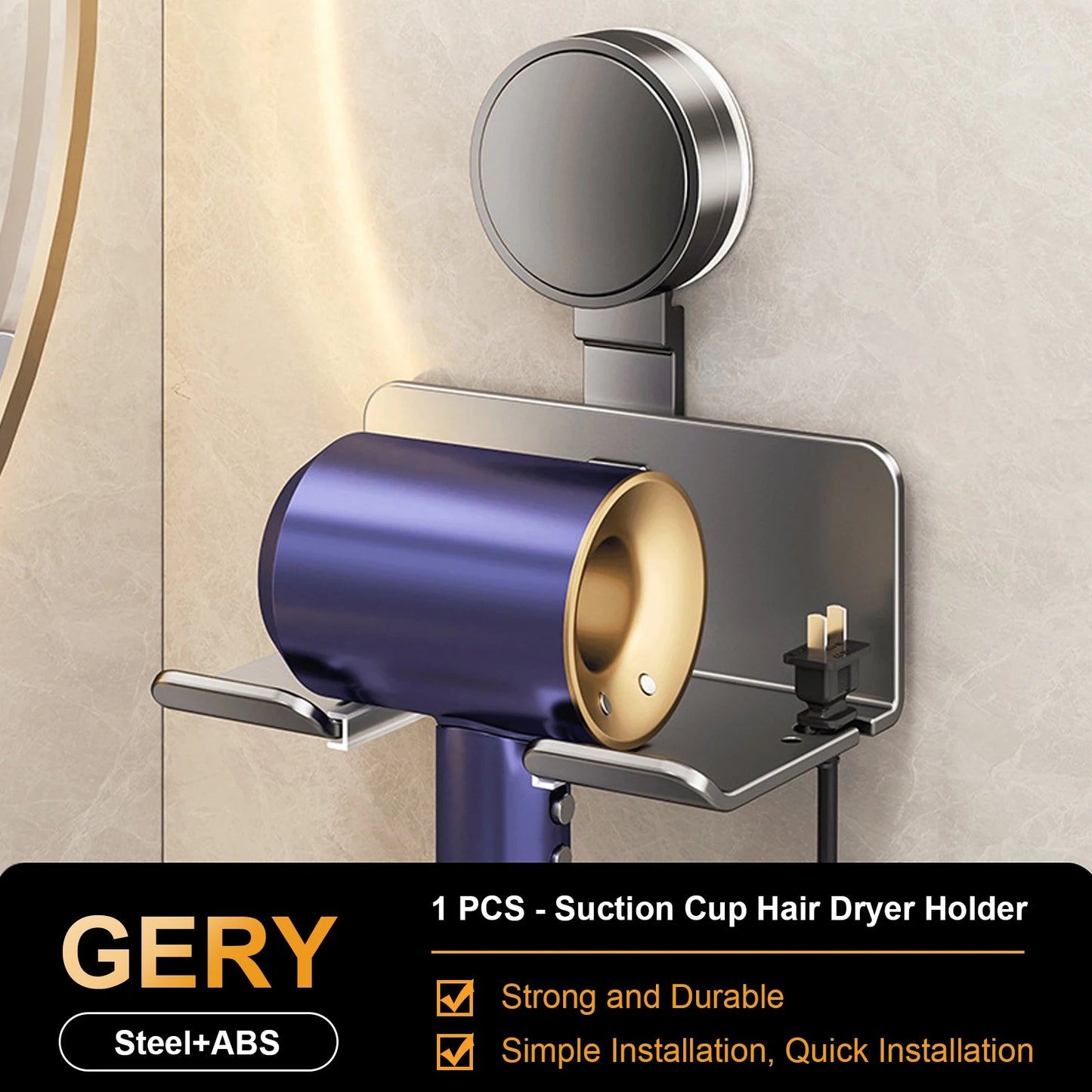 Hair Dryer Holder Wall Dryer Cradle Straightener Stand Hairdryer Organizer Box Toilet Blower Holder Shelf Bathroom Accessories