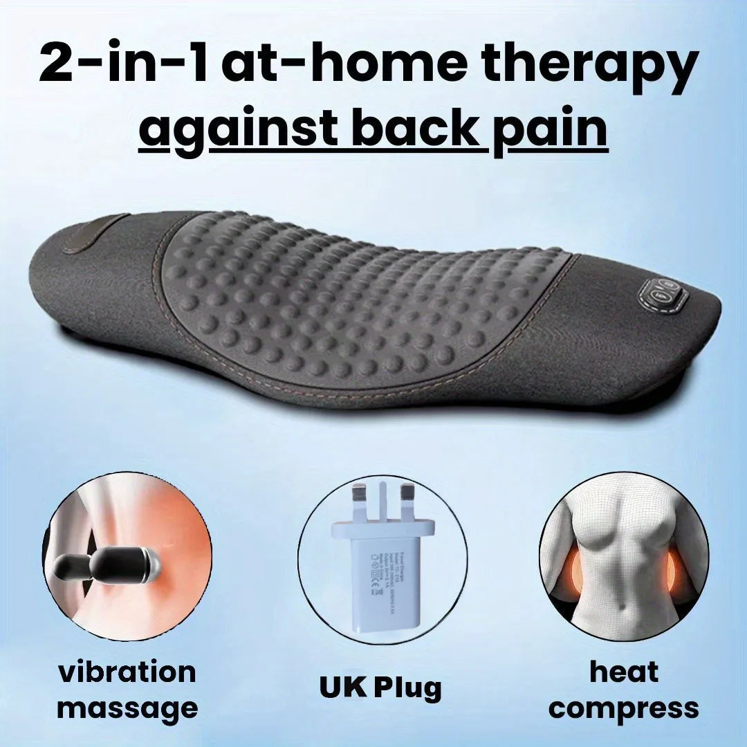 Soothe Waist Pillow Back Massage Protection Pad Massage Lying Flat Waist Relief Waist Support Heating Vibrating Back Massager