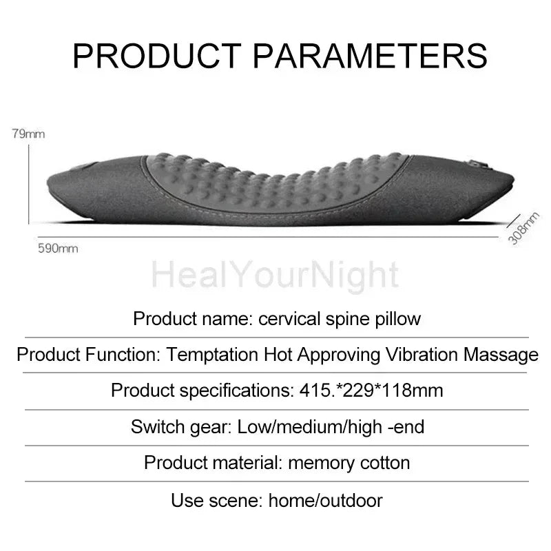 Soothe Waist Pillow Back Massage Protection Pad Massage Lying Flat Waist Relief Waist Support Heating Vibrating Back Massager