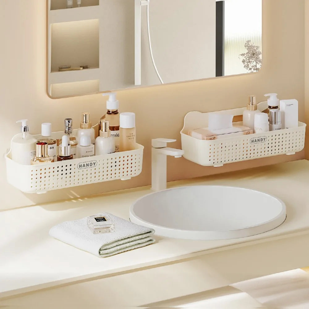 No Need To Drill Holes Toilet Storage Rack Bathroom Wall Mounted Cosmetics Vanity Storage Vanity Rack Kitchen Wall Mounted Rack