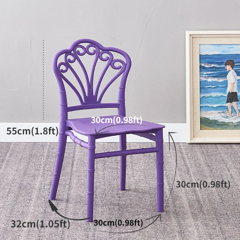 5 Pieces Lightweight Children's Furniture Plastic Chiavari Chairs Suitable for Living Rooms Restaurants Schools Parties Camping
