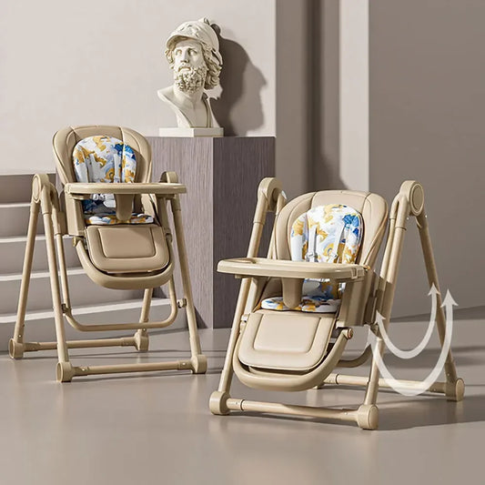 Multifunctional Baby High Chair Fodable Baby Swinging Rocking Eating Chair
