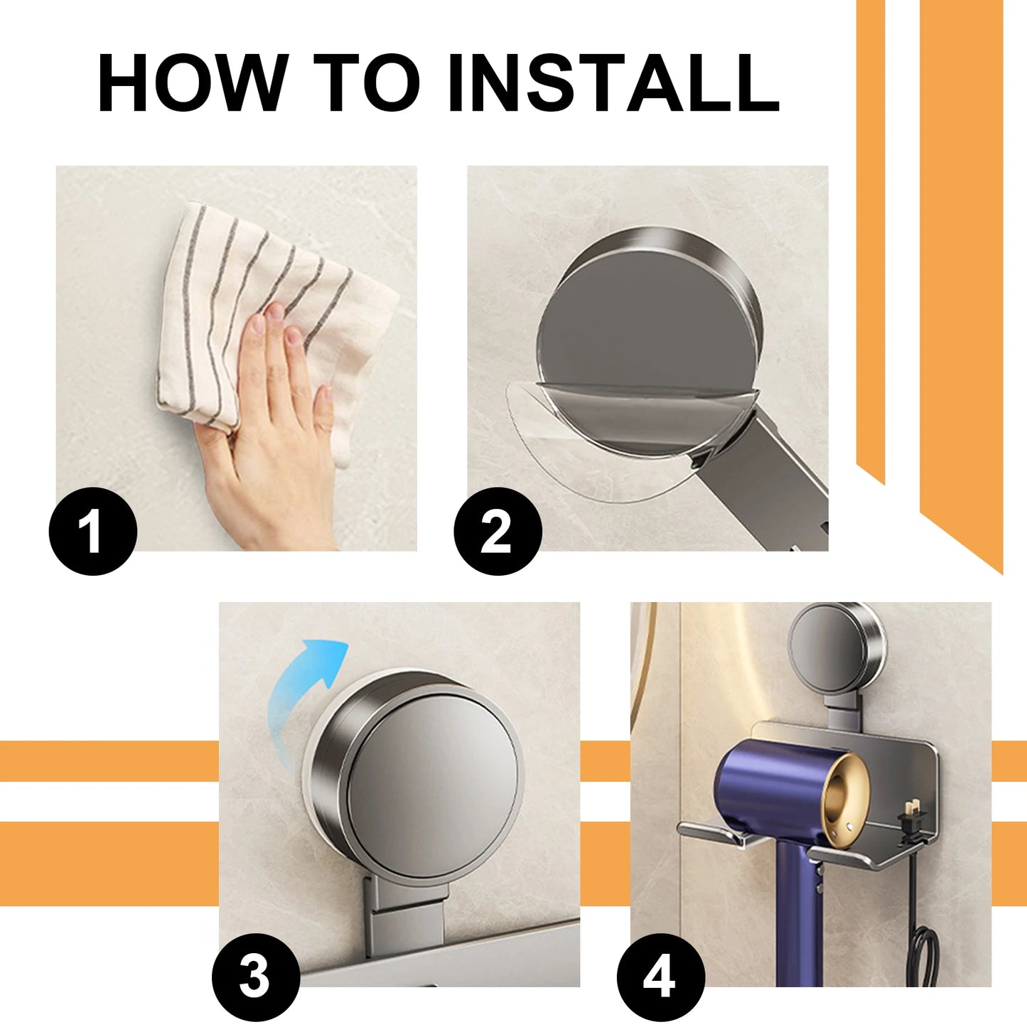 Hair Dryer Holder Wall Dryer Cradle Straightener Stand Hairdryer Organizer Box Toilet Blower Holder Shelf Bathroom Accessories