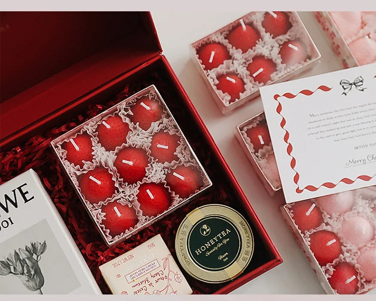 Strawberry Aromatherapy Candle with Hand Gift Gift Box Gift Birthday Gift Handmade Small Wax Candle Candles Home Decoration