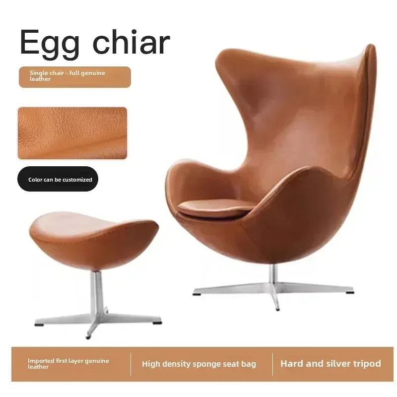 Modern Art Designer Leisure Creative Chair Office Leisure Eggshell Modern Art Egg Chair Nordic Single Sofa Egg Chair Egg Shell