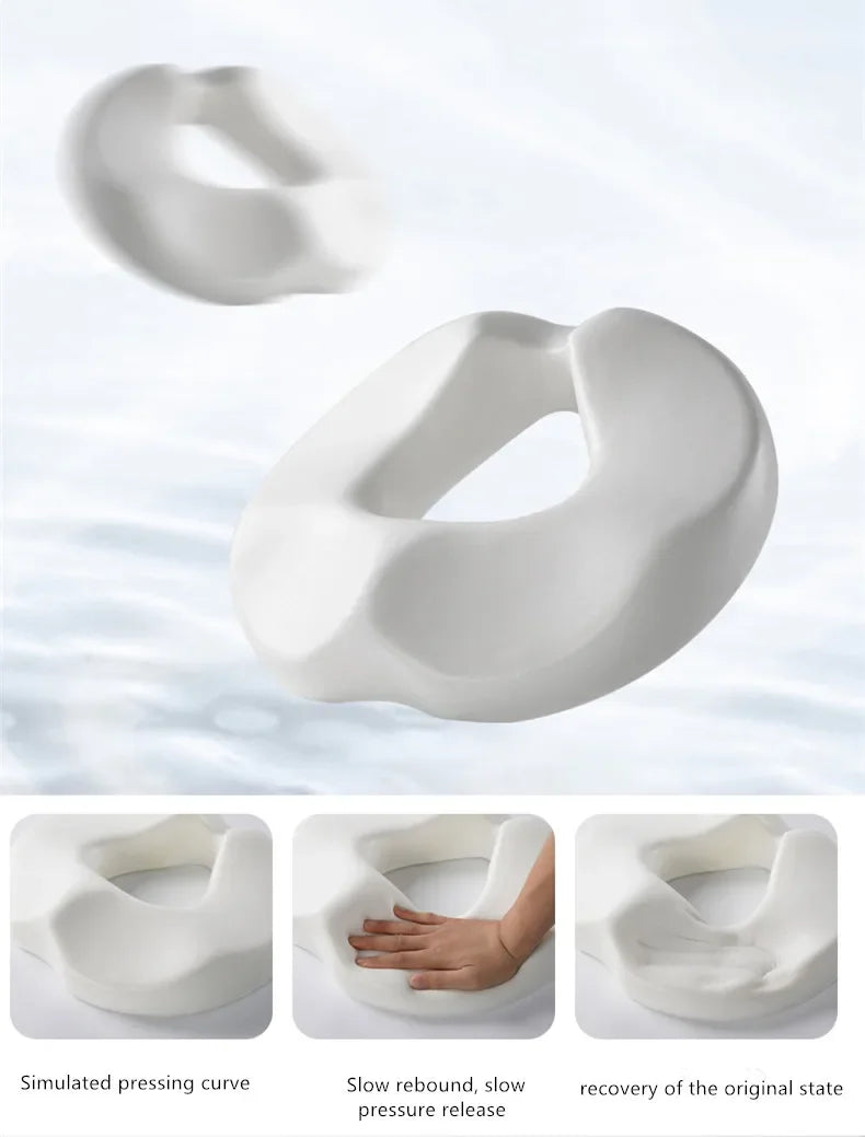 Hemorrhoid Mat Health Care Seat Cushion Memory Foam Sciatica Tailbone Bed Sores Donuts Shape Sitting Pain Relief Travel Office