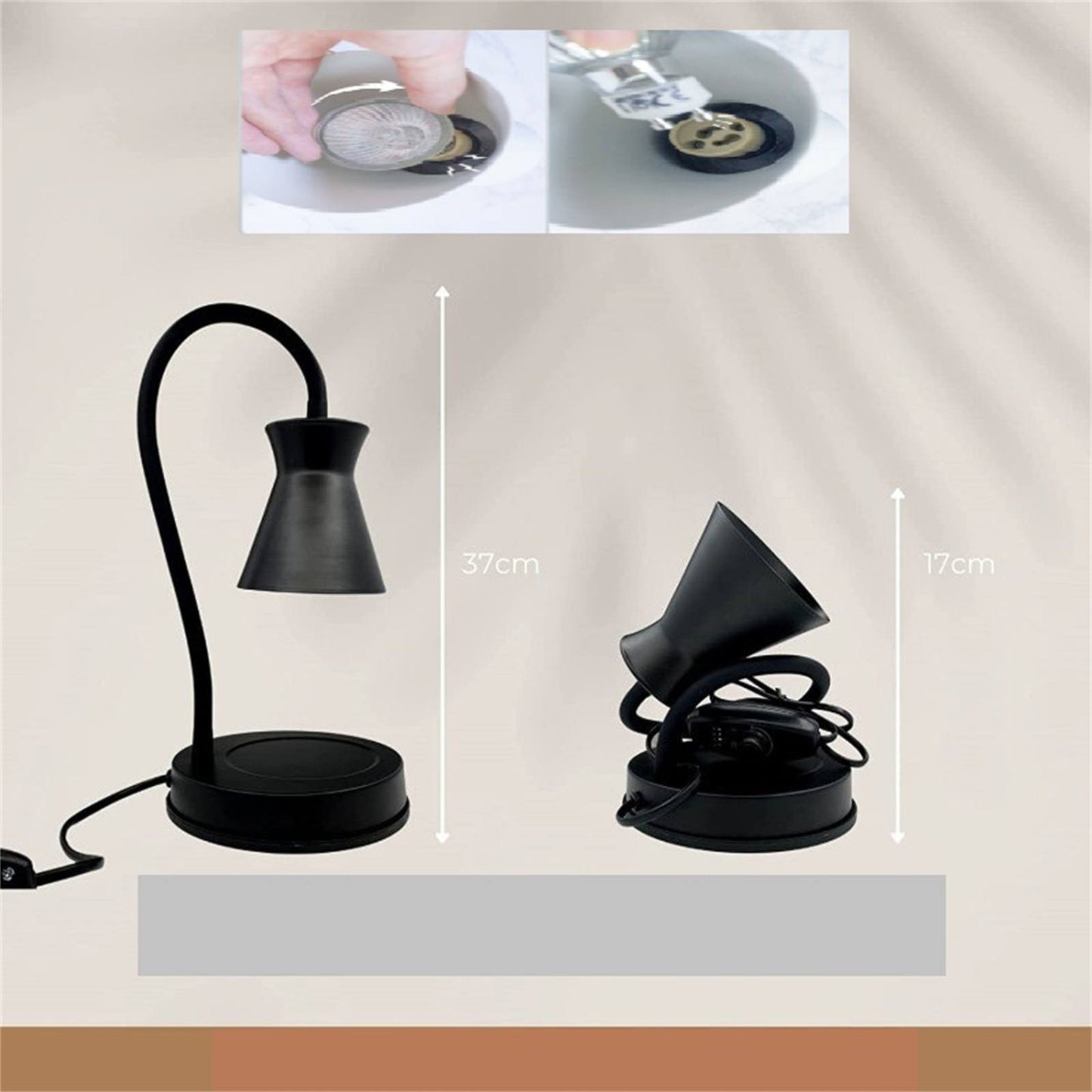 Candle Lamp For Jar Scented Candle Wax Warmers Lamp Flameless Top Down Candles Melter Scented Wax Warmers Bulb For Home Decor