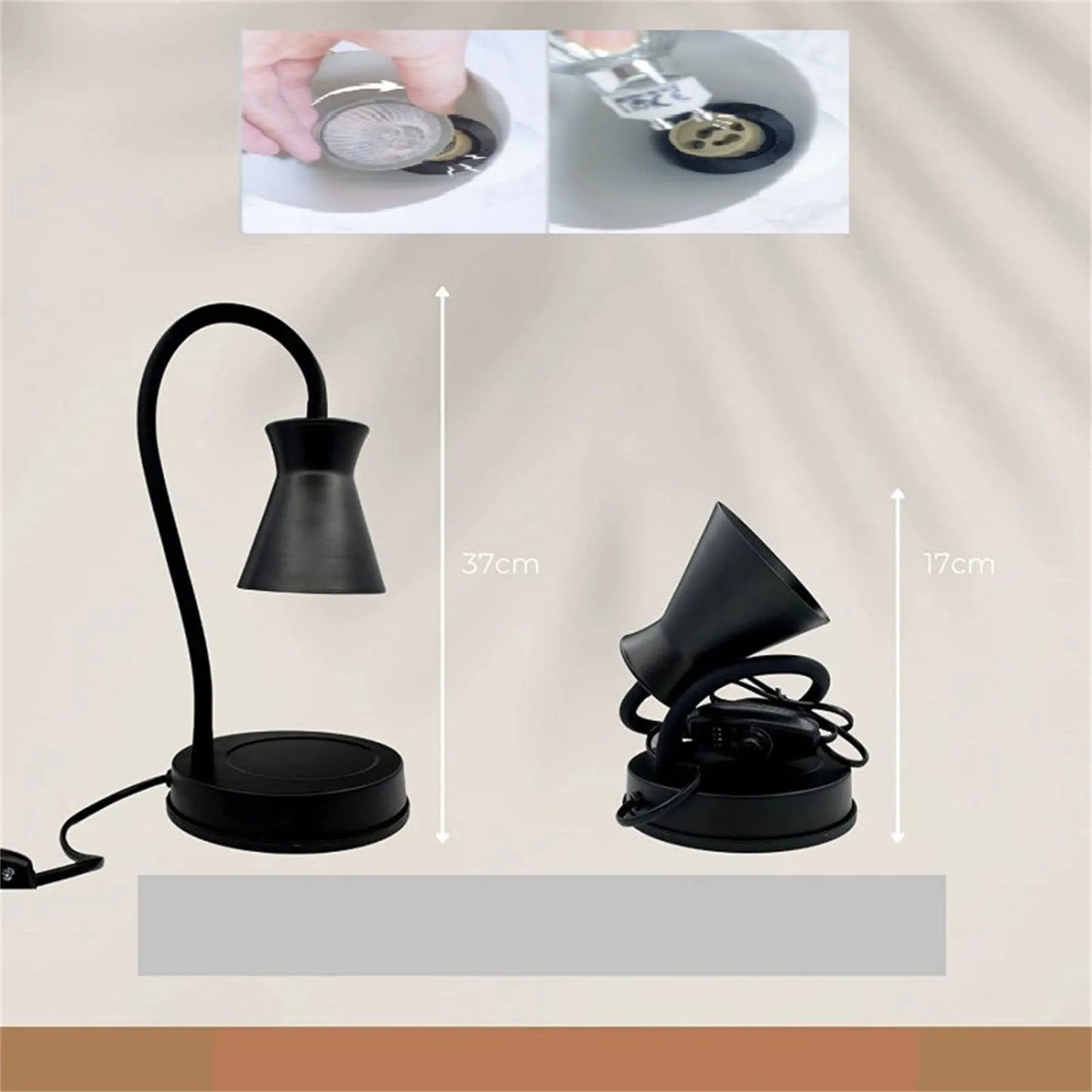 Candle Lamp For Jar Scented Candle Wax Warmers Lamp Flameless Top Down Candles Melter Scented Wax Warmers Bulb For Home Decor