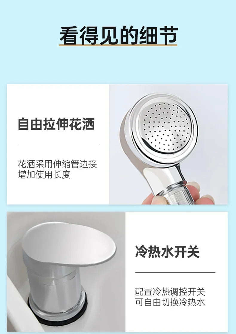Shower Head Spa Shampo Chair Move Adjust Foot Portable Sink Luxury Hair Wash Bed Massage Shampouineuse Salon Equipment MQ50SC