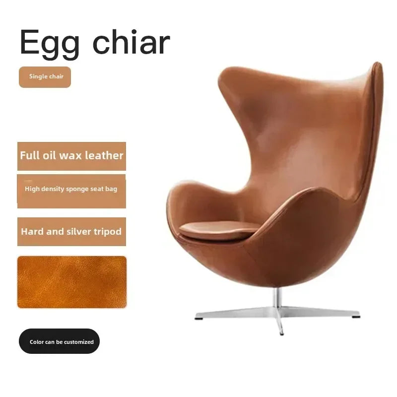 Modern Art Designer Leisure Creative Chair Office Leisure Eggshell Modern Art Egg Chair Nordic Single Sofa Egg Chair Egg Shell