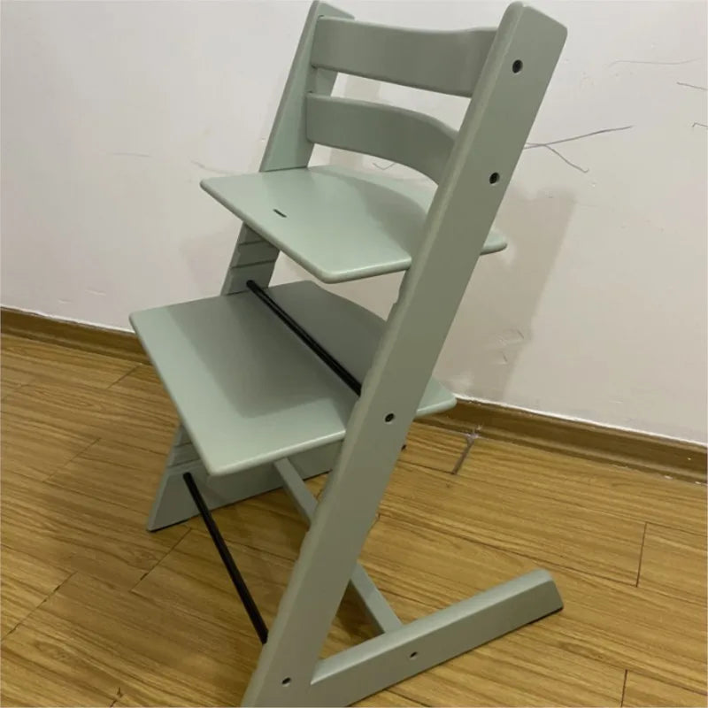 X&D Children's Growth Chair Baby Dining Chair Multifunctional Adjustable Beech Wood Children's High Legged Learning Chair 2024