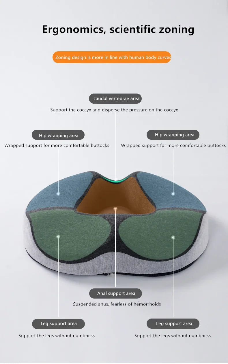 Hemorrhoid Mat Health Care Seat Cushion Memory Foam Sciatica Tailbone Bed Sores Donuts Shape Sitting Pain Relief Travel Office