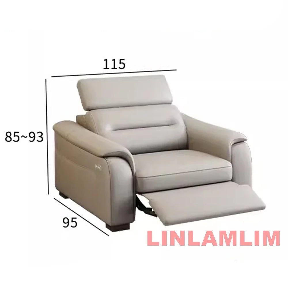 MINGDIBAO Multifunctional Convertible Sofa Bed With Eletric Recliner, Folding Sofa Cama With Power Reclining Seats & Storage Box
