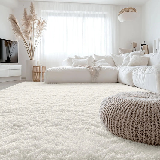 Olanly Large Area Rugs For Living Room Bedroom Soft Fluffy Shaggy Bedside Rug Indoor Floor Plush Carpet for Kids Dorm Home Decor
