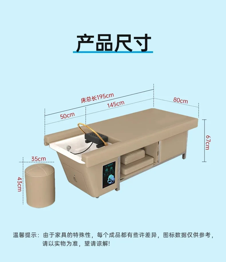 Shower Head Spa Shampo Chair Move Adjust Foot Portable Sink Luxury Hair Wash Bed Massage Shampouineuse Salon Equipment MQ50SC