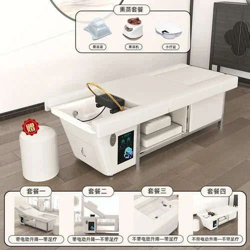 Shower Head Spa Shampo Chair Move Adjust Foot Portable Sink Luxury Hair Wash Bed Massage Shampouineuse Salon Equipment MQ50SC