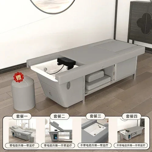 Shower Head Spa Shampo Chair Move Adjust Foot Portable Sink Luxury Hair Wash Bed Massage Shampouineuse Salon Equipment MQ50SC