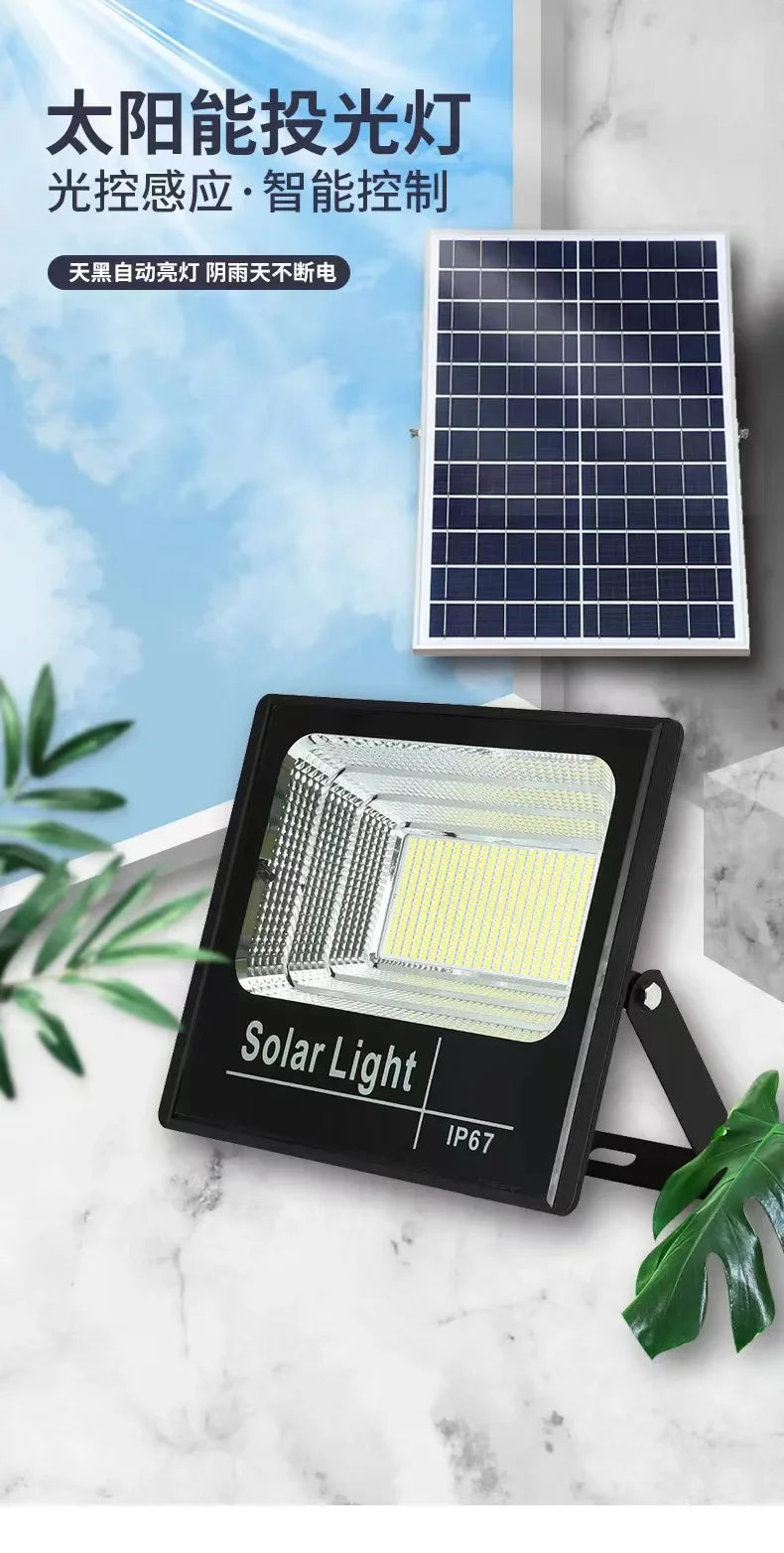 30/50/100/200/300/500W Solar Outdoor Lights High Brightness Waterproof Street Lamp Led Powered Sportlight with Remote Control