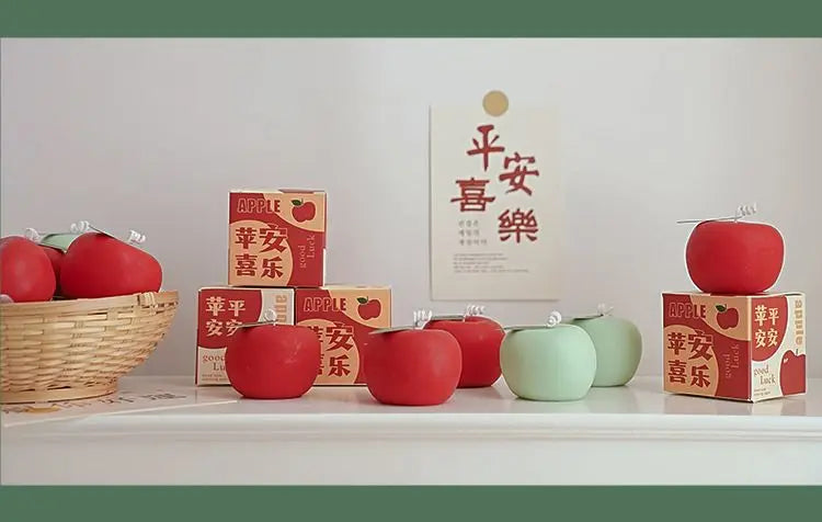 Apple Candle Aromatherapy Gift Box Candle Styling Gift for Teachers Candle Blessings Creative Photography Props Decoration