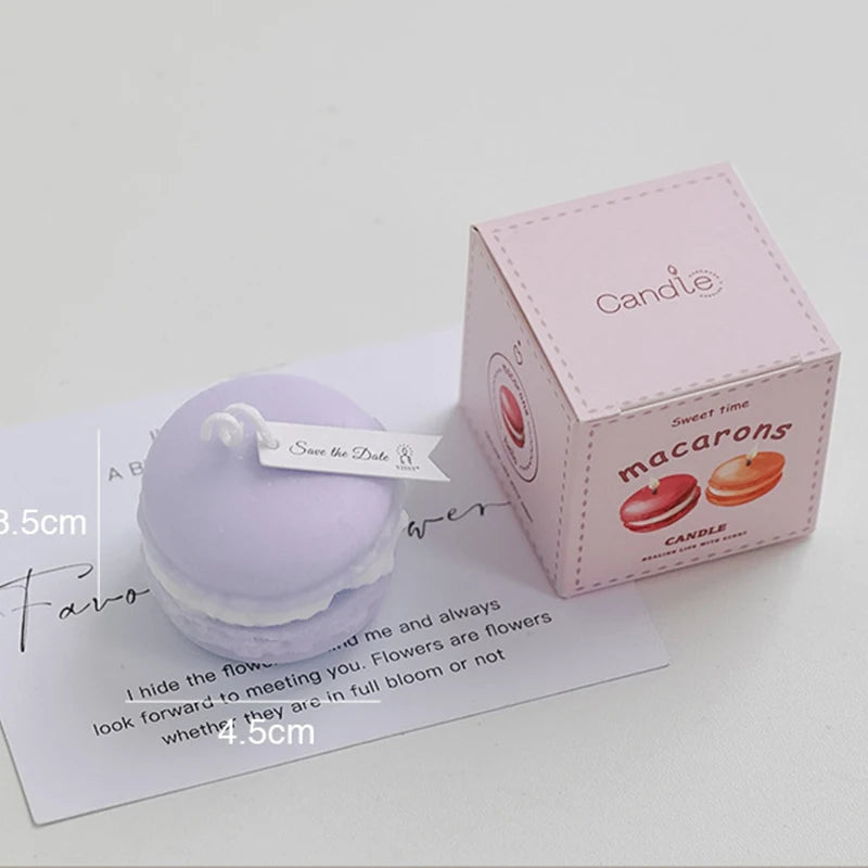 Macaron Aromatherapy Candle Photo Prop Diy Birthday Gift Fragrance Candle Perfume Scent Creative Gift