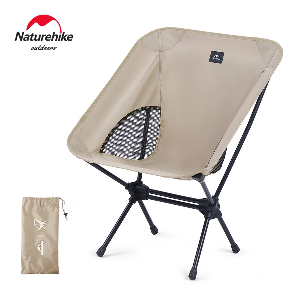Naturehike Camping Chairs Outdoor Folding Moon Chair Portable Travel Picnic Chair Lightweight Relax Chair YL08 Chair Hiking