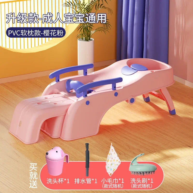 Adult Shampoo Chair Hairdresser Hair Wash Kids Salon Shampoo Bed Home Beauty Shaving Lit Shampooing Spa Salon Furniture