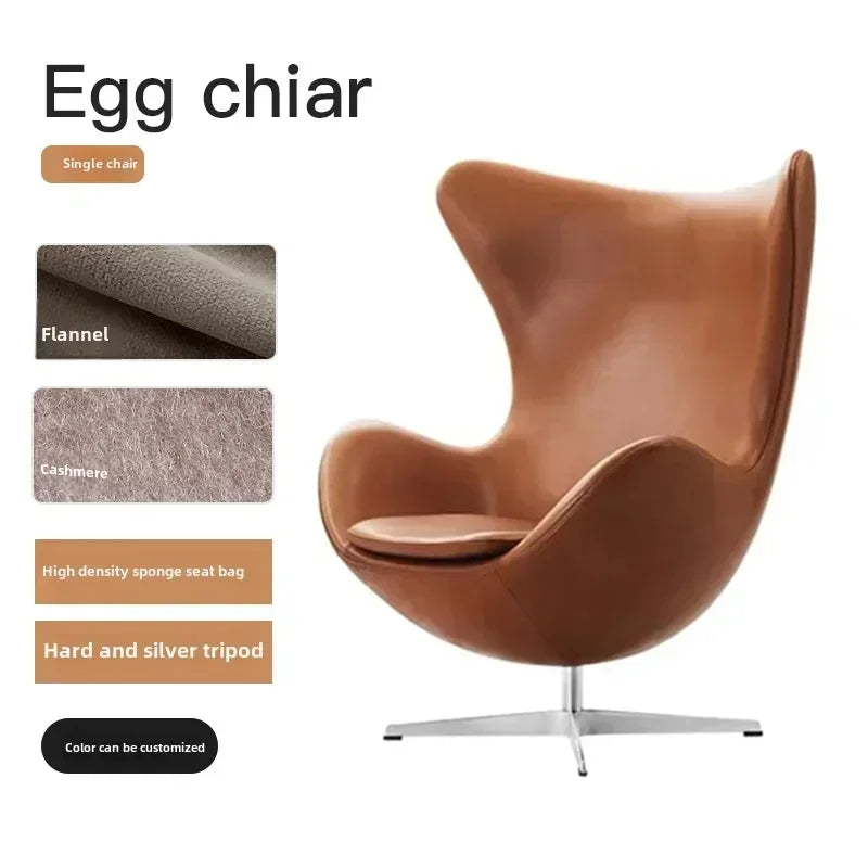Modern Art Designer Leisure Creative Chair Office Leisure Eggshell Modern Art Egg Chair Nordic Single Sofa Egg Chair Egg Shell