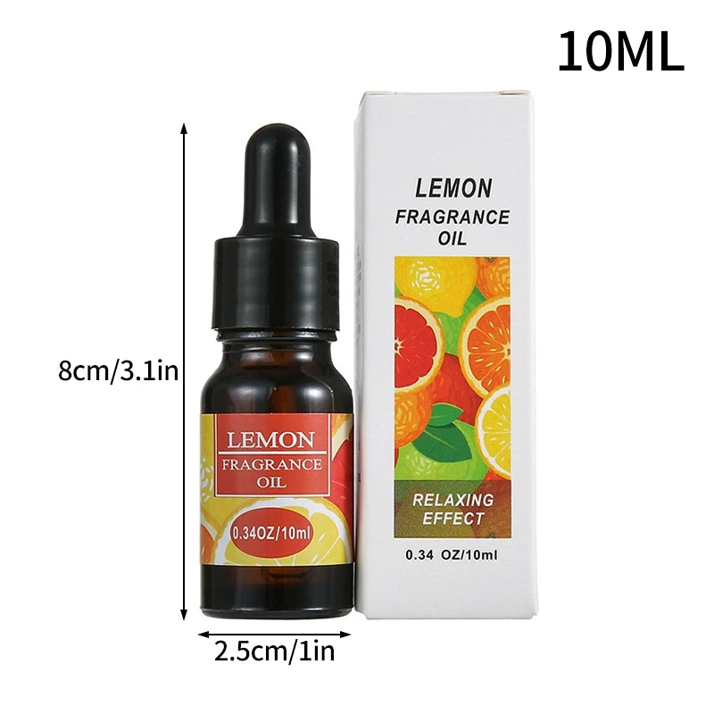10ml Essential Oils Fragrance Lavender Lemon Jasmine Rose Sandalwood Diffuser Humidifier Scent Making Scented Candles Massage