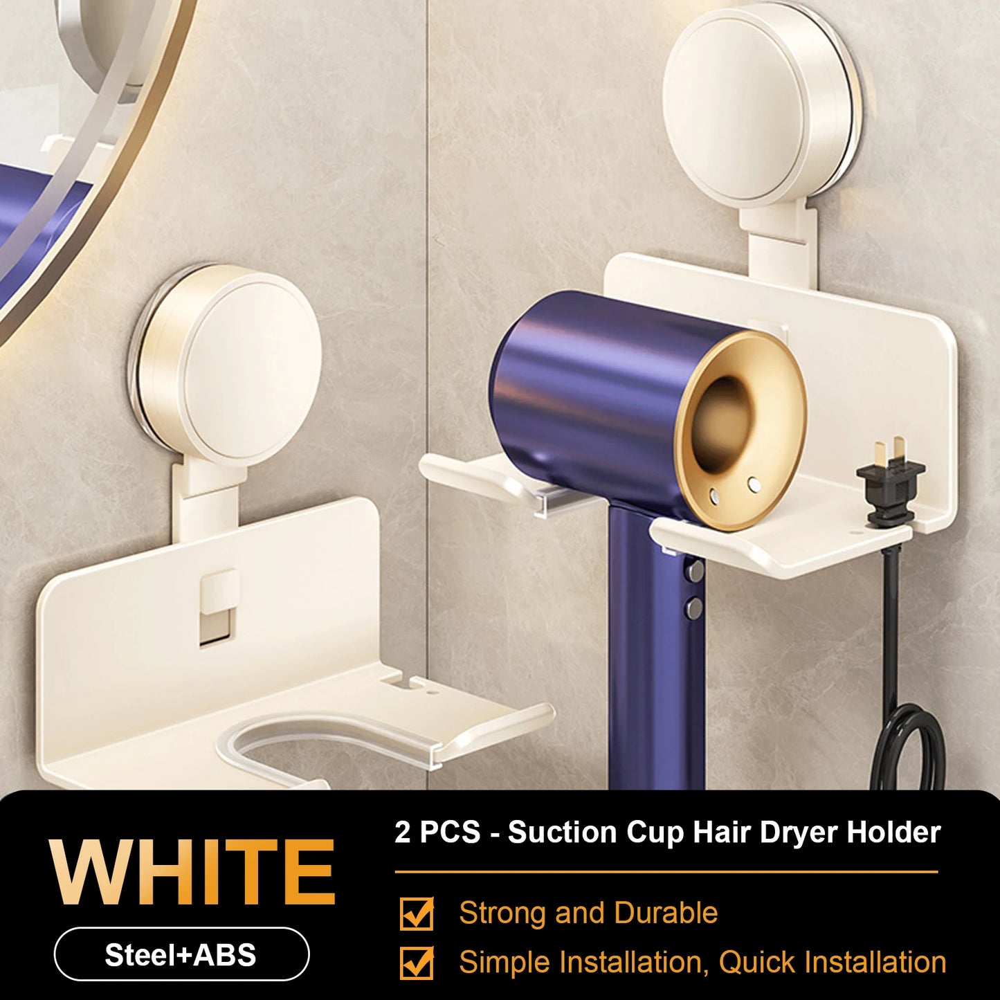 Hair Dryer Holder Wall Dryer Cradle Straightener Stand Hairdryer Organizer Box Toilet Blower Holder Shelf Bathroom Accessories